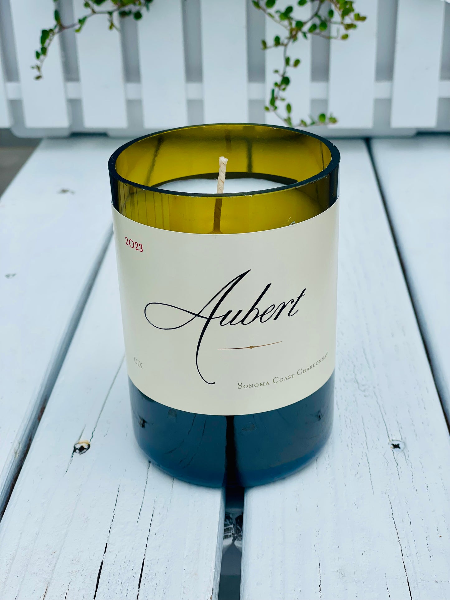 Kerze Aubert CIX Sonoma Coast Chardonnay Flaschenkerze