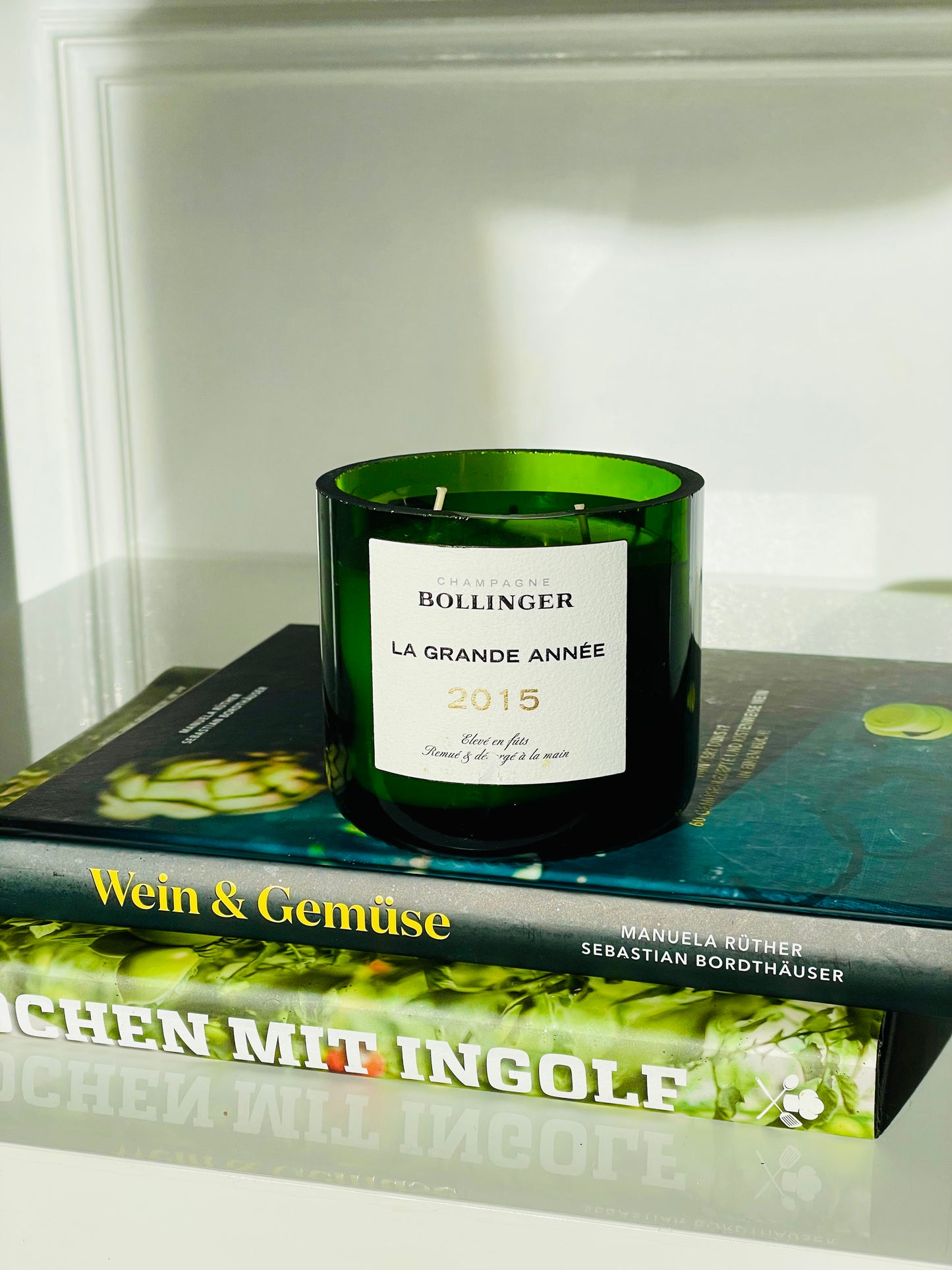 Flaschenkerze Champagne Bollinger La Grande Année 2015 Champagnerkerze Kerze