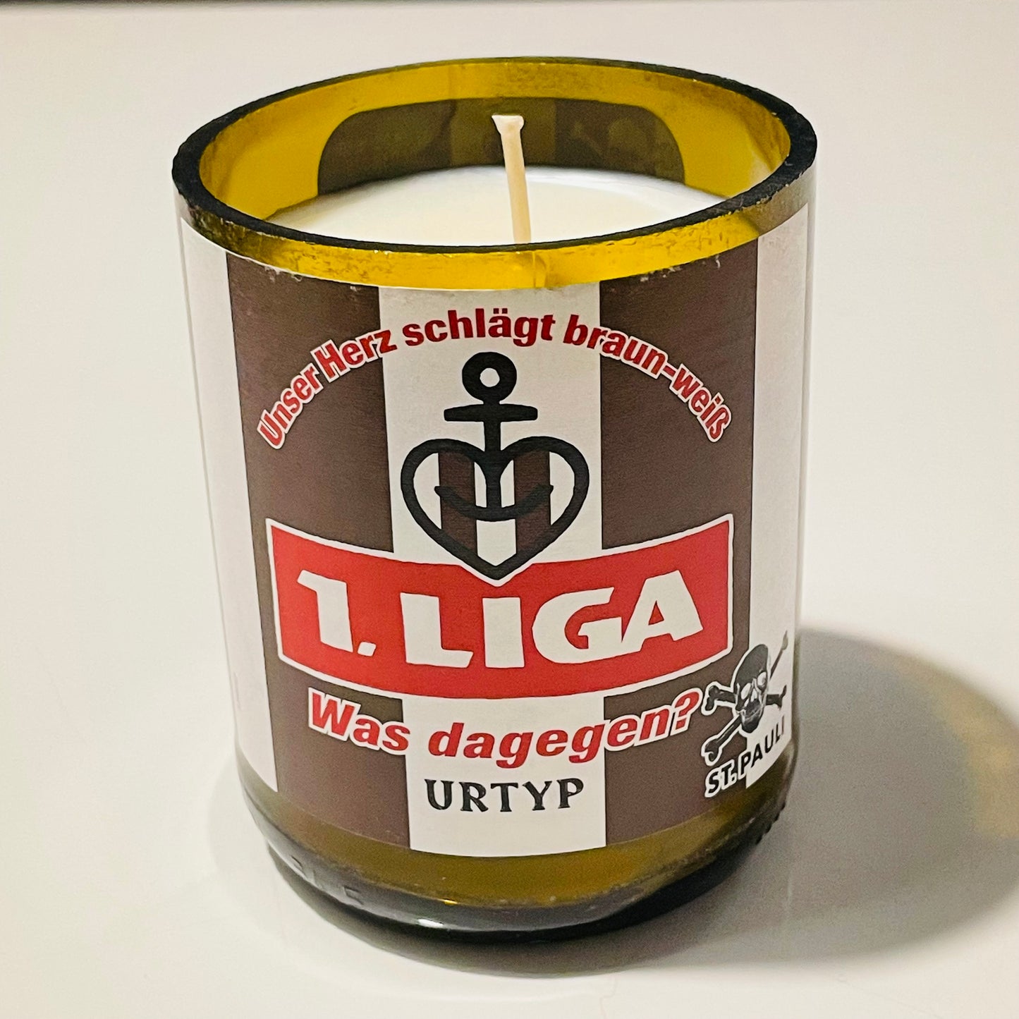 Flaschenkerze Astra Urtyp St. Pauli 1. Liga Was dagegen? Kerze