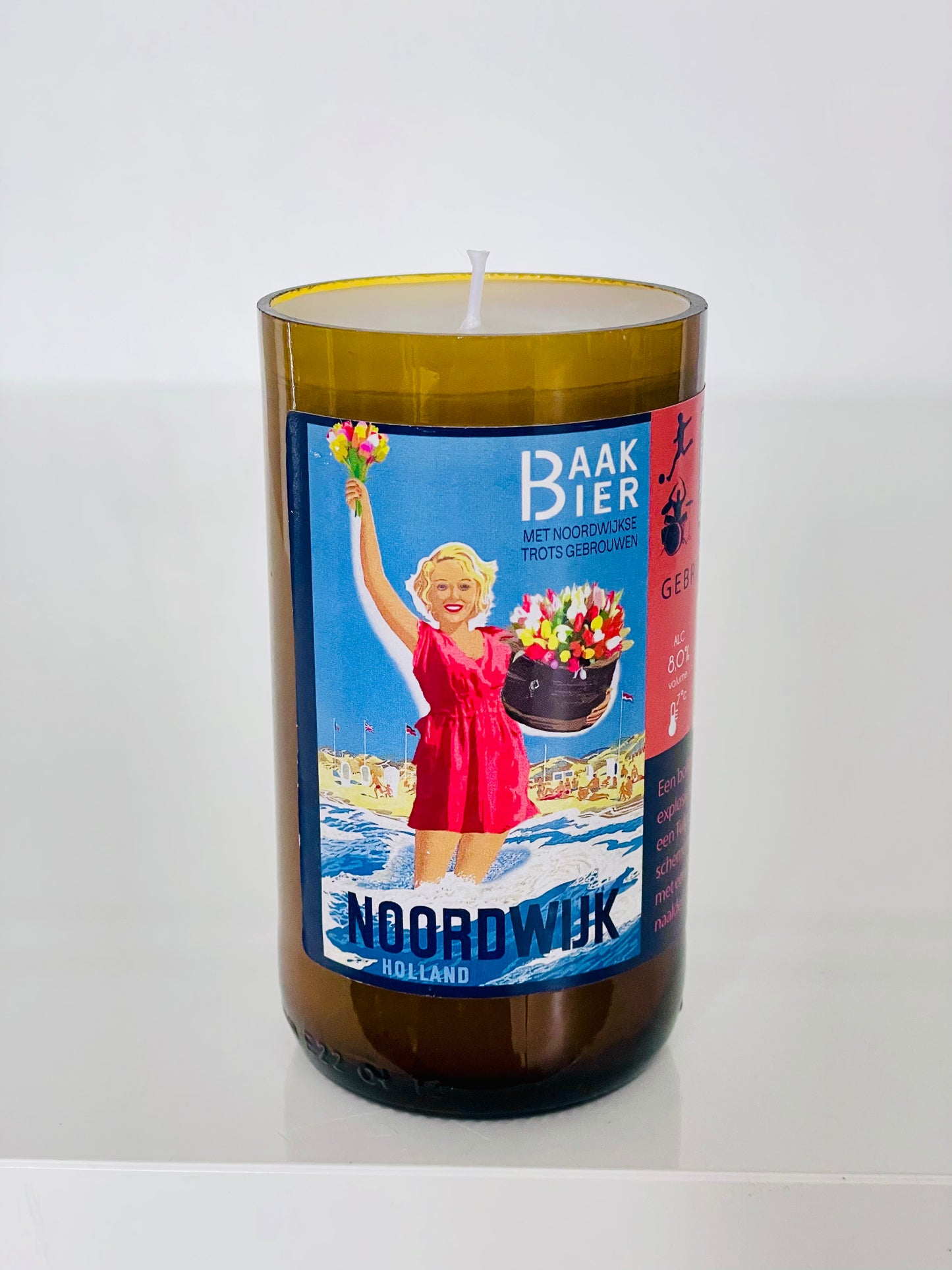 Kerze Noordwijk Tulpenzee Tripel Baak Bier Flaschenkerze