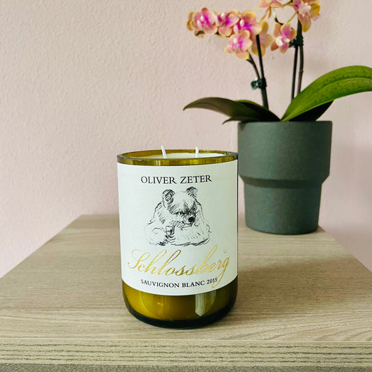 Kerze Oliver Zeter Schlossberg Sansibar Sauvignon Blanc Flaschenkerze