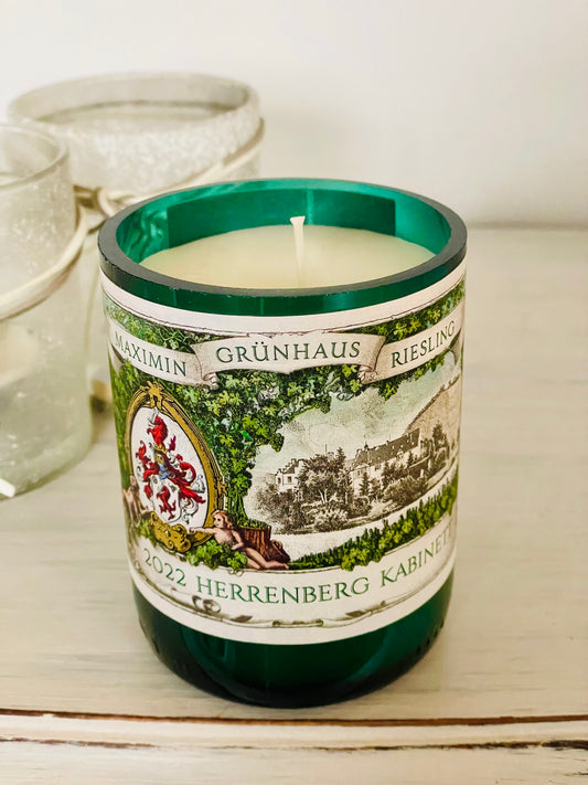 Flaschenkerze Herrenberg Kabinett Maximin Grünhaus Kerze