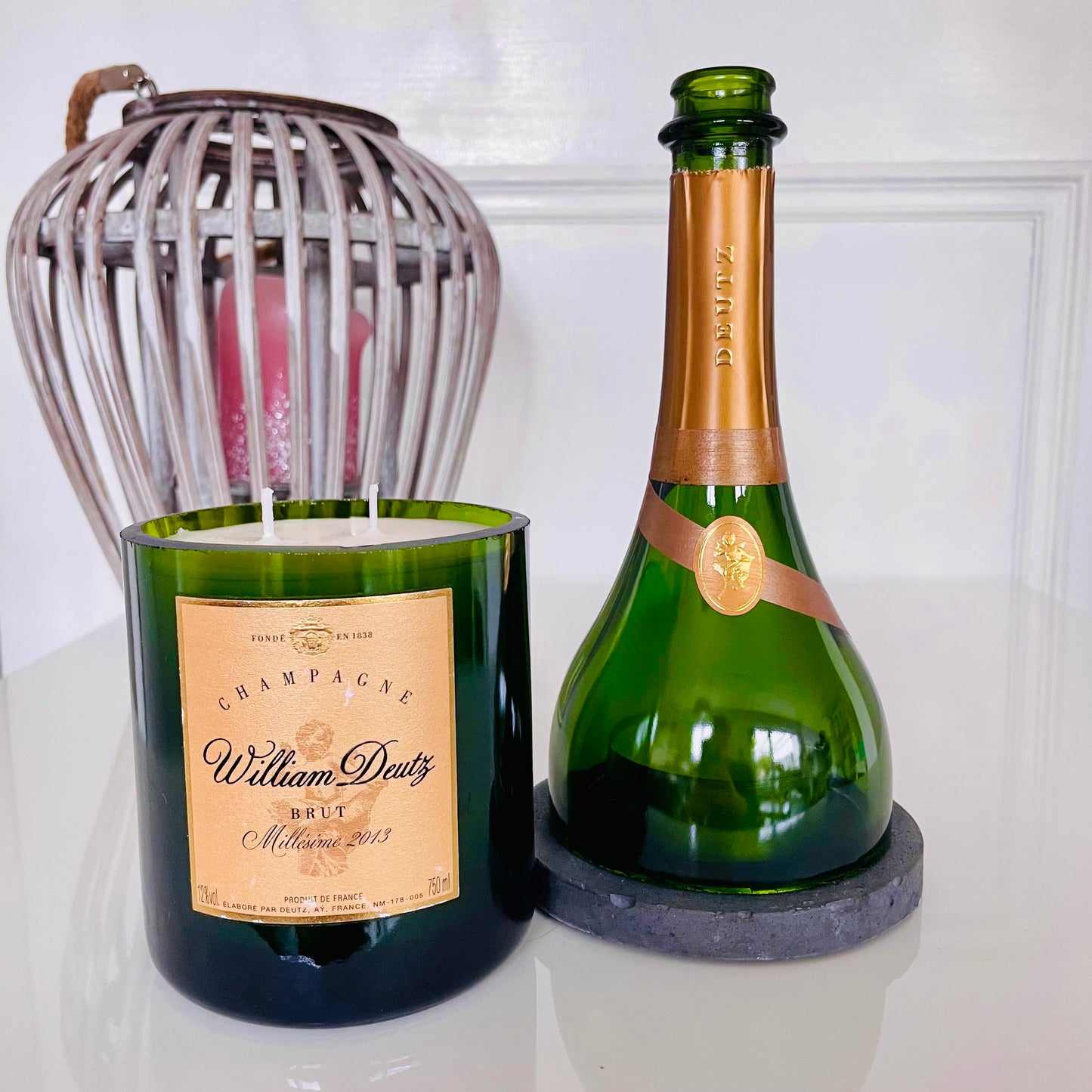 Flaschenkerze William Deutz Millesime Champagne Kerze