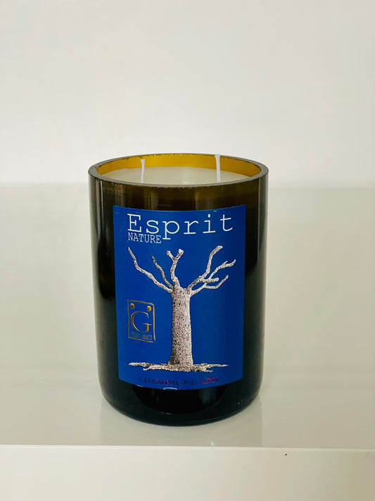 Flaschenkerze Champagne Henri Giraud Esprit Nature Kerze