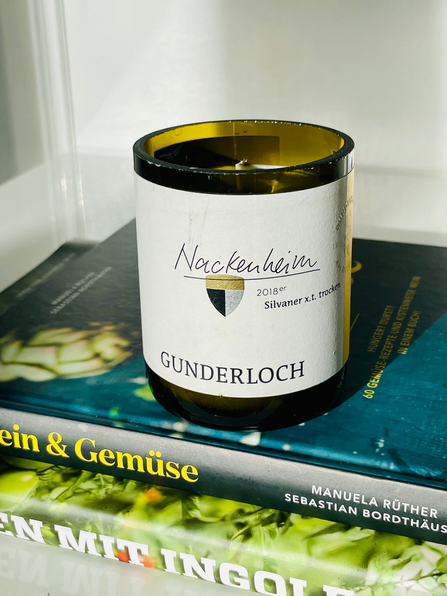 Kerze 2018 Silvaner x.t. Nackenheim Gunderloch Flaschenkerze