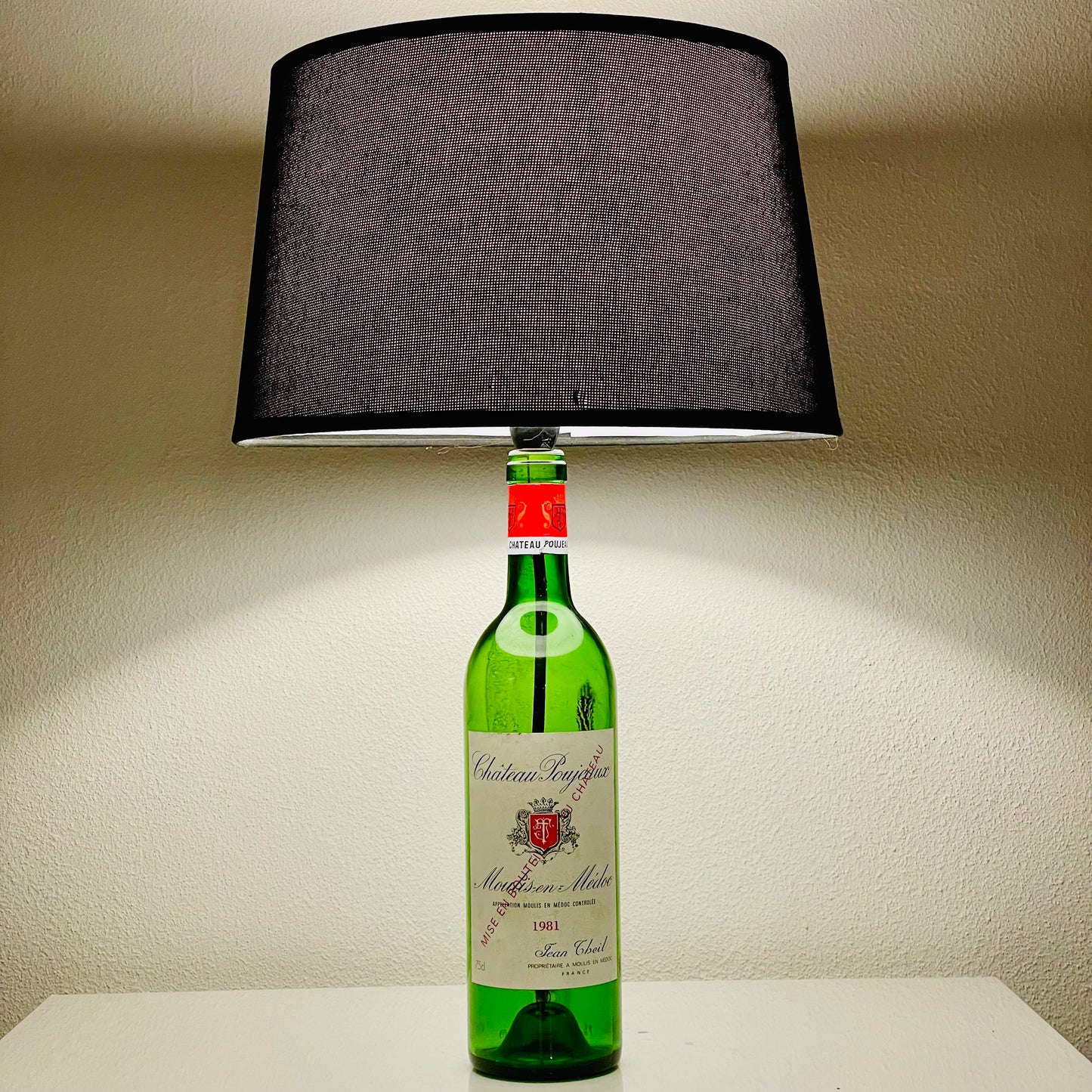 Flaschenlampe 1981 Château Poujeaux Moulis-en-Médoc Lampe
