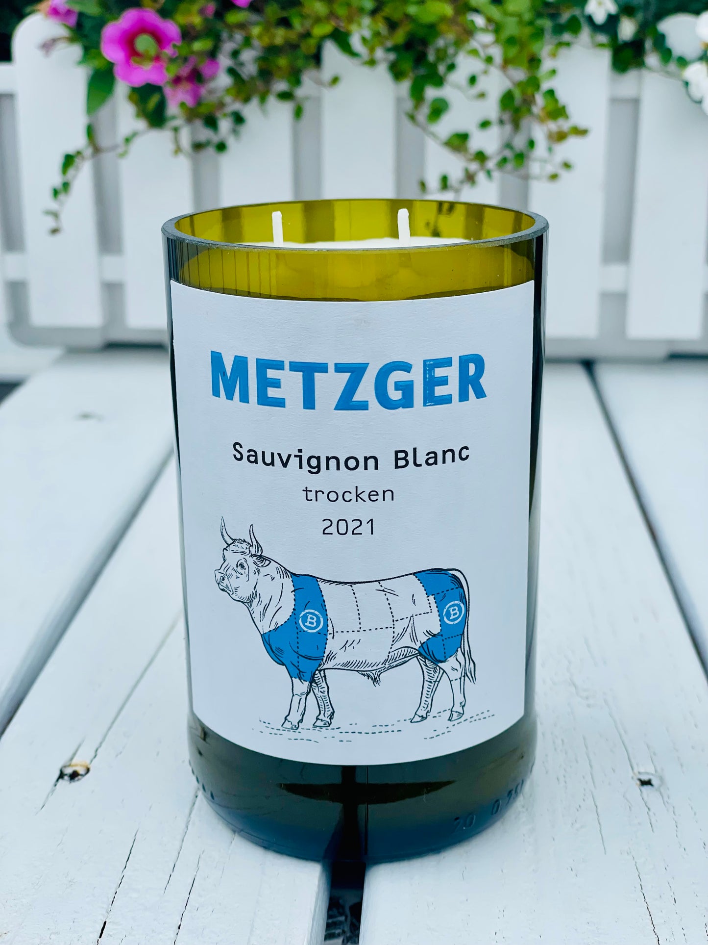 Flaschenkerze Sauvignon Blanc 2021 Metzger Kerze