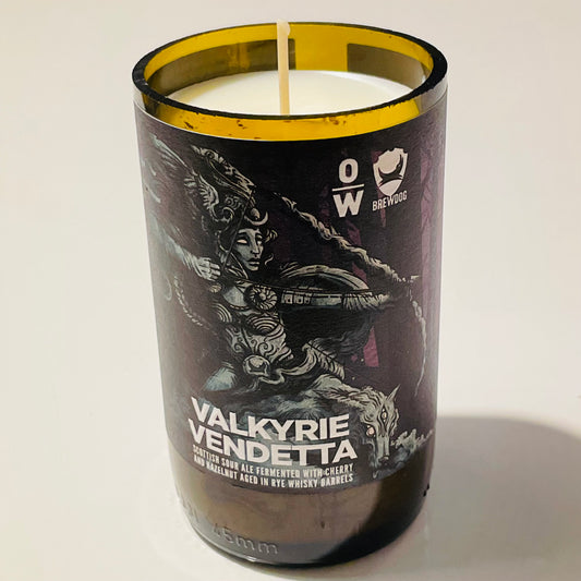 Kerze Valkyrie Vendetta Brewdog Scottish Sour Ale fermented with Cherry and Hazelnut aged in Rye Barrels