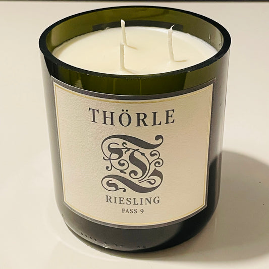 Flaschenkerze MAGNUM 2018 Thörle Riesling Fass 9 Kerze