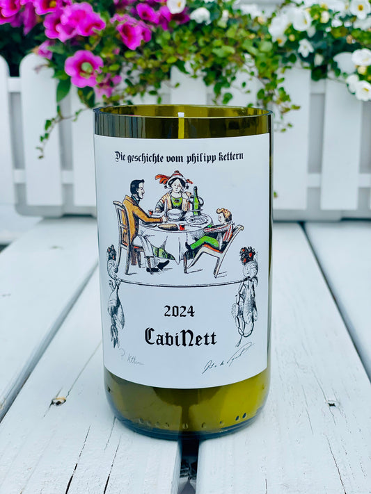 Kerze CabiNett Die Geschichte vom Philipp Kettern Flaschenkerze
