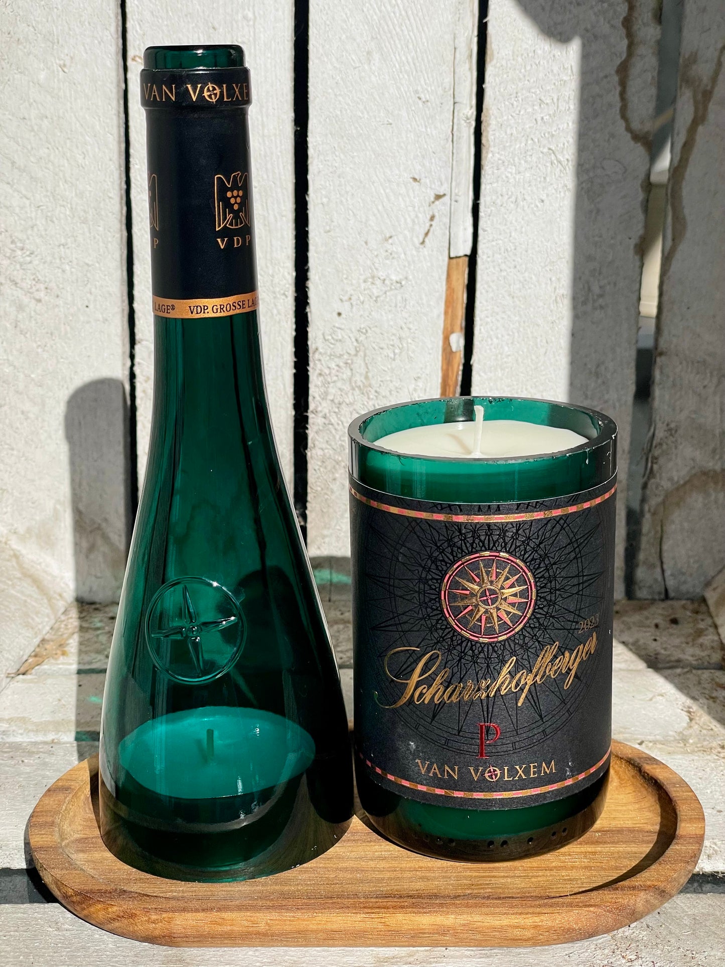 Set Flaschenkerze & Windlicht Van Volxem Scharzhofberger P 2023 Riesling
