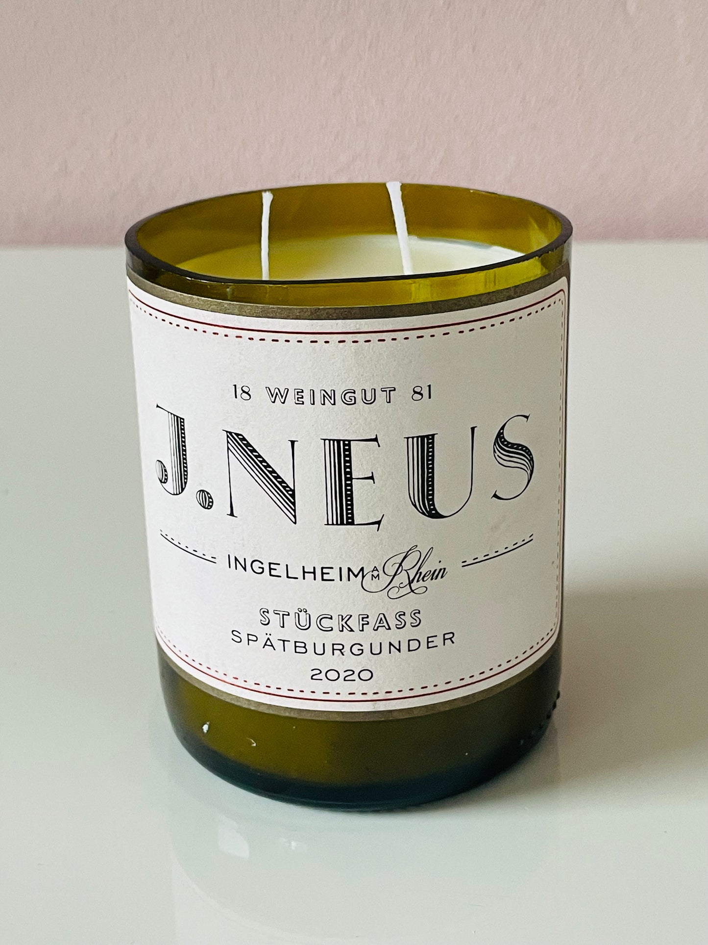 Kerze 2020 Stückfass Spätburgunder J. Neus  Flaschenkerze