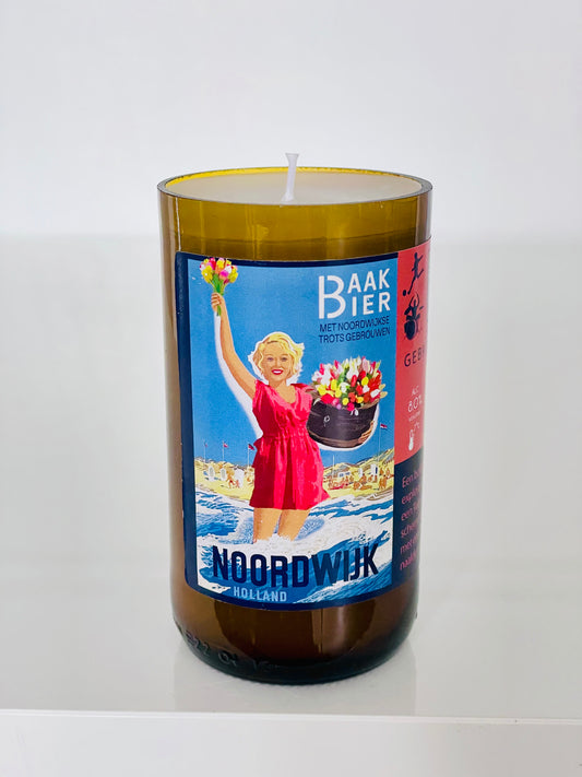 Kerze Noordwijk Tulpenzee Tripel Baak Bier Flaschenkerze