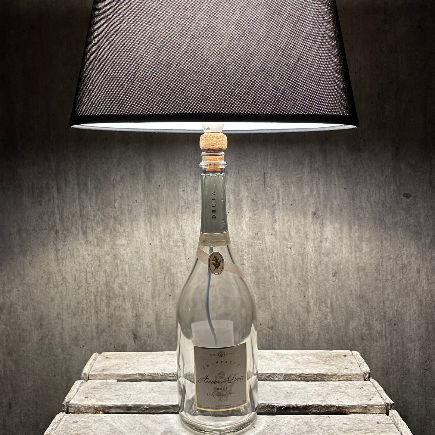 Flaschenlampe Champagne Amour de Deutz Millesime 2014 Lampe